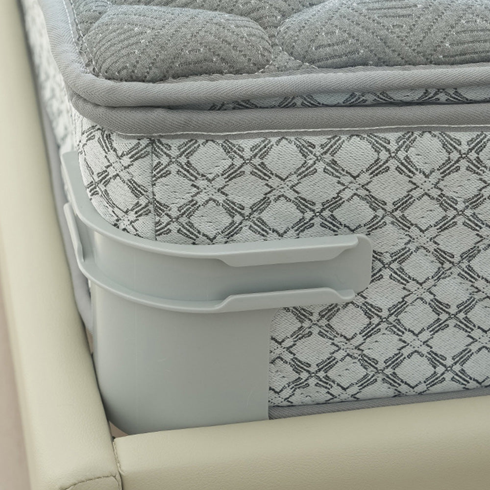 4Pcs Bed Sheet Holder Quilt Fixing Tool with 4 Retaining Strips Fits Most Mattress Grey