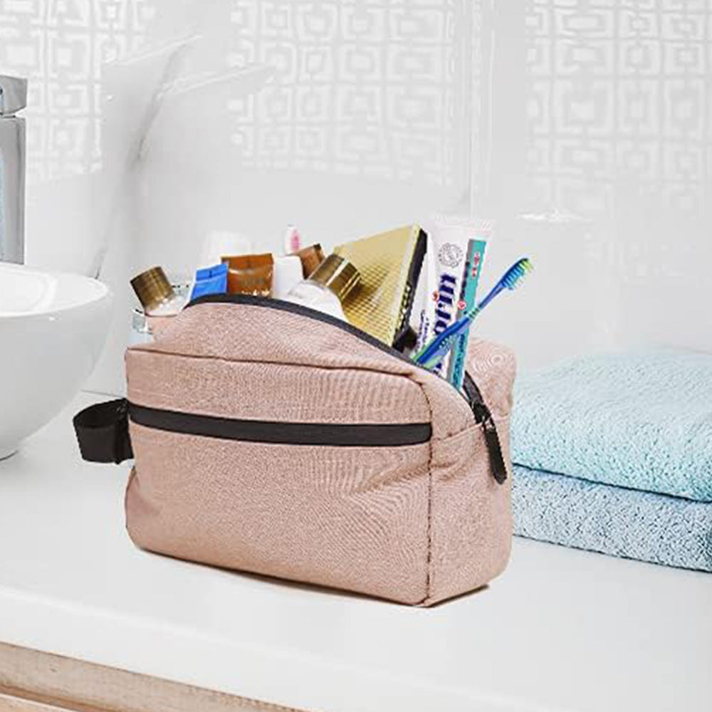 Travel Toiletry Bag Cosmetic Organizer for Women Men-Pink