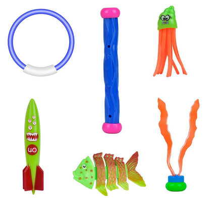 28Pcs Set Pool Diving Swimming Toys for Kids Summer Underwater Game Toys