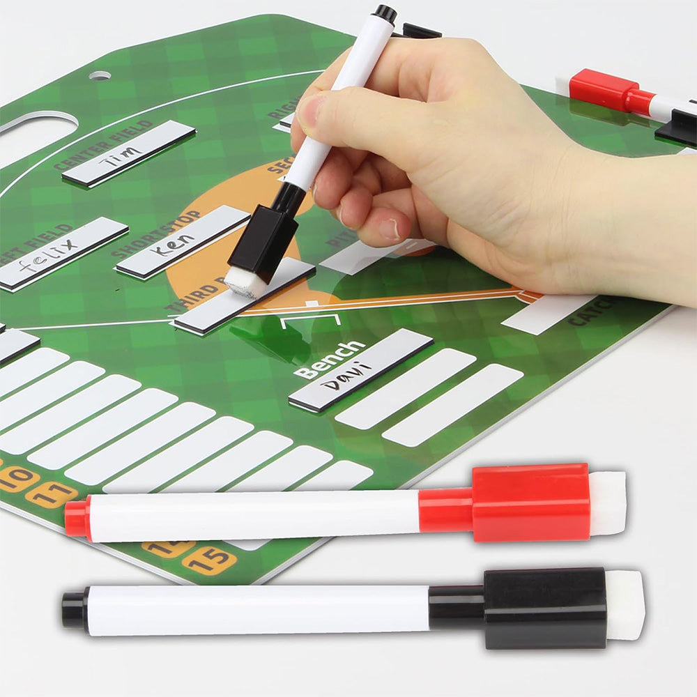 Reusable Baseball Coach Clipboard Set Dry Erase Tactical Coach Lineup Board with 30 Lineup Cards and Marker