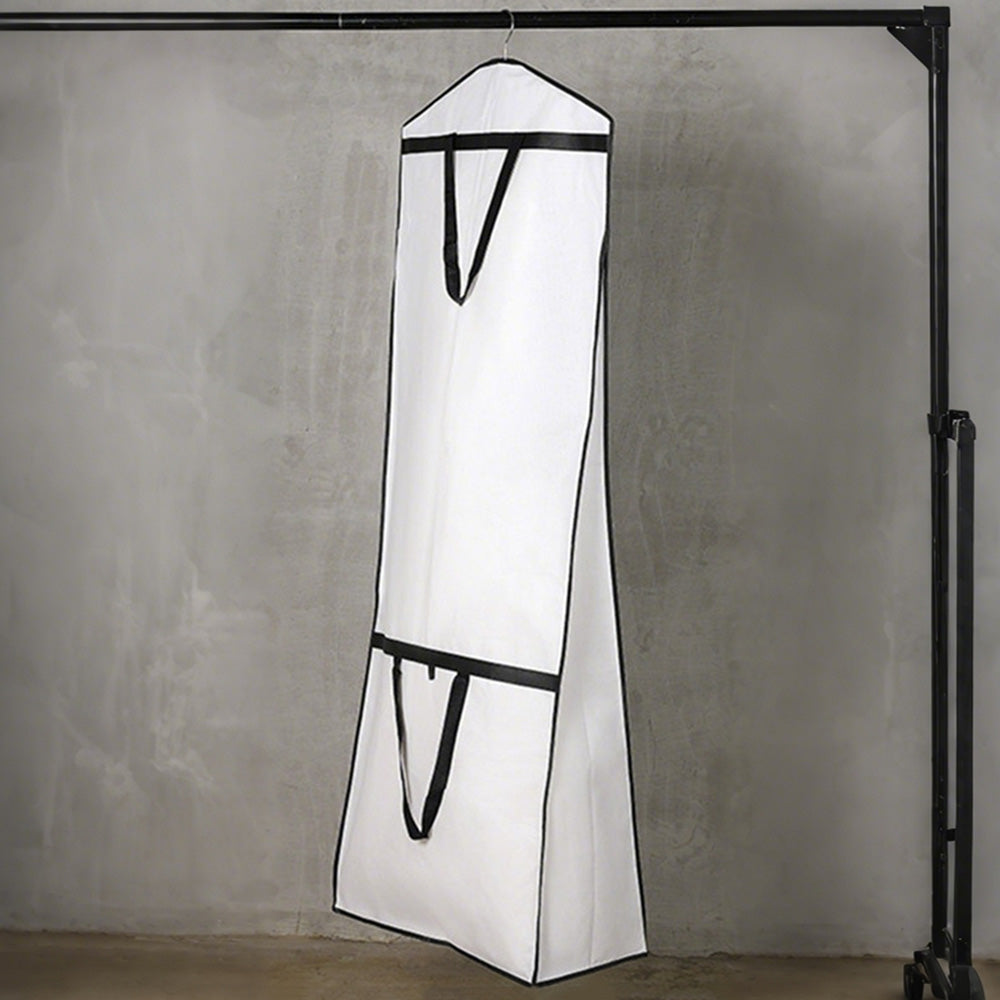 Portable Wedding Dress Garment Bag for Bridal Gowns and Cheongsam-White