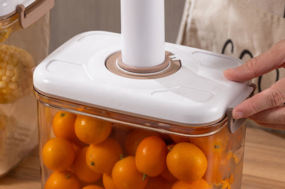 Airtight Vacuum Food Storage Container with Lid Strainer and Pump