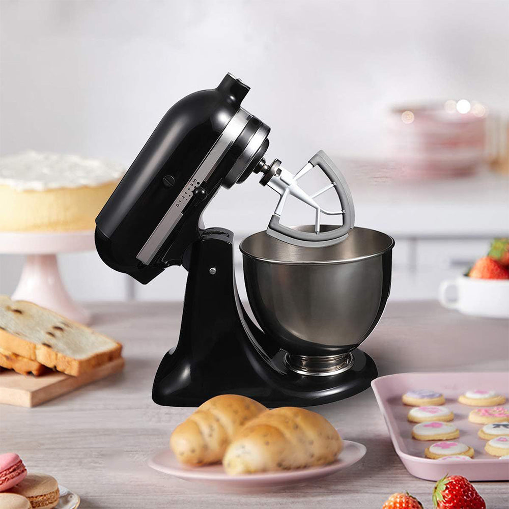 Silicone Coated Dual Edge Beater Compatible with KitchenAid 4.5¨C5 Quart Stand Mixer