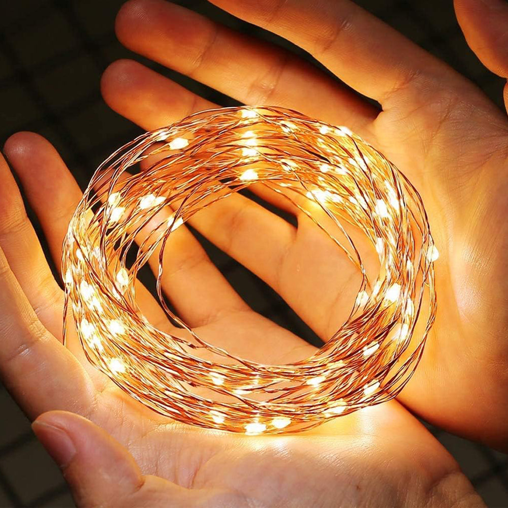 20m LED String Lights USB Powered 200 LEDs Copper Wire String Lights-Warm White