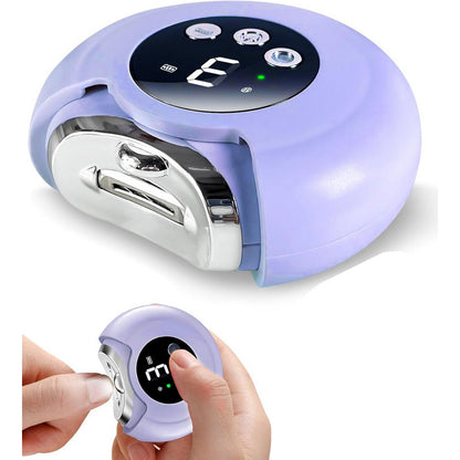 3-in-1 Electric Nail Clippers 3-Speeds Nail Trimmer with LED Light for Senior-Purple