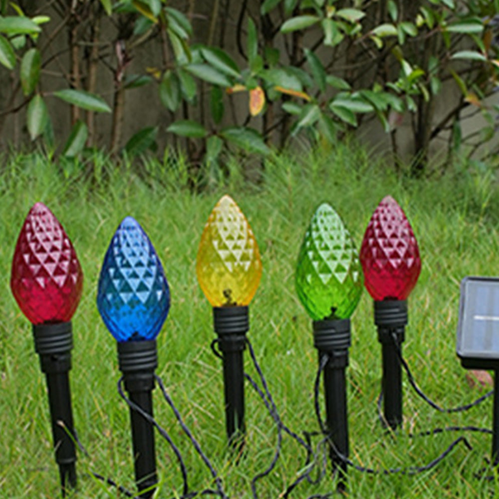 Solar Powered LED Strawberry Pathway Lights Outdoor Lawn Garden Holiday Decor