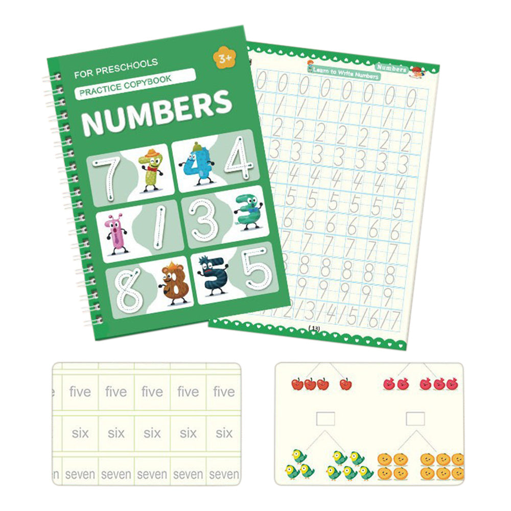 Magic Handwriting Practice Copybooks with Pens Reusable Grooved Books