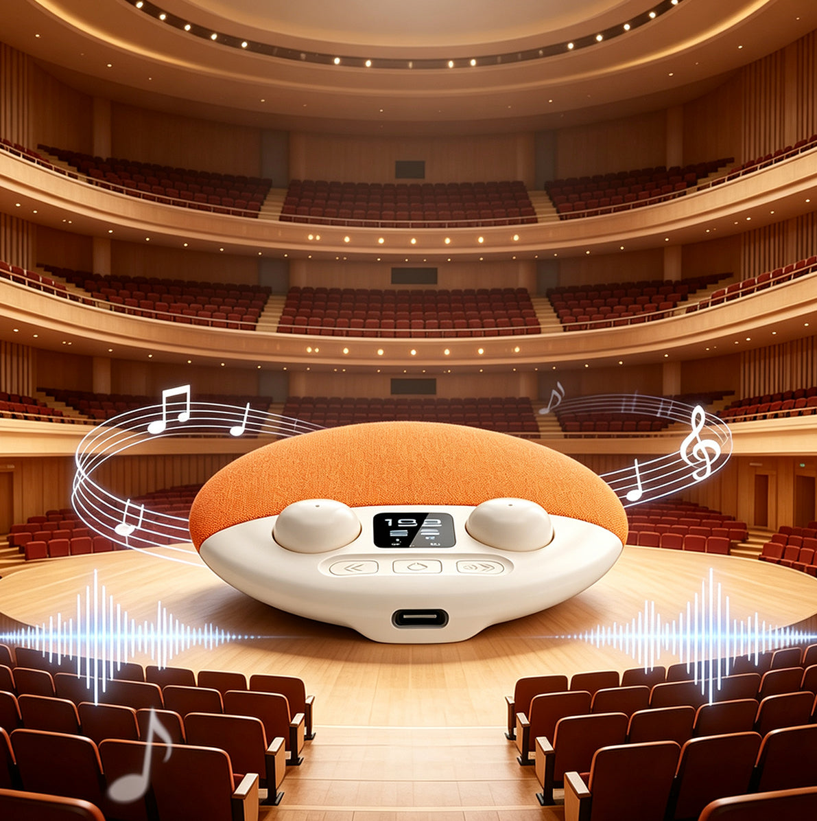 2 in 1 Under Pillow Sleep Speaker Bluetooth Headphones - Orange