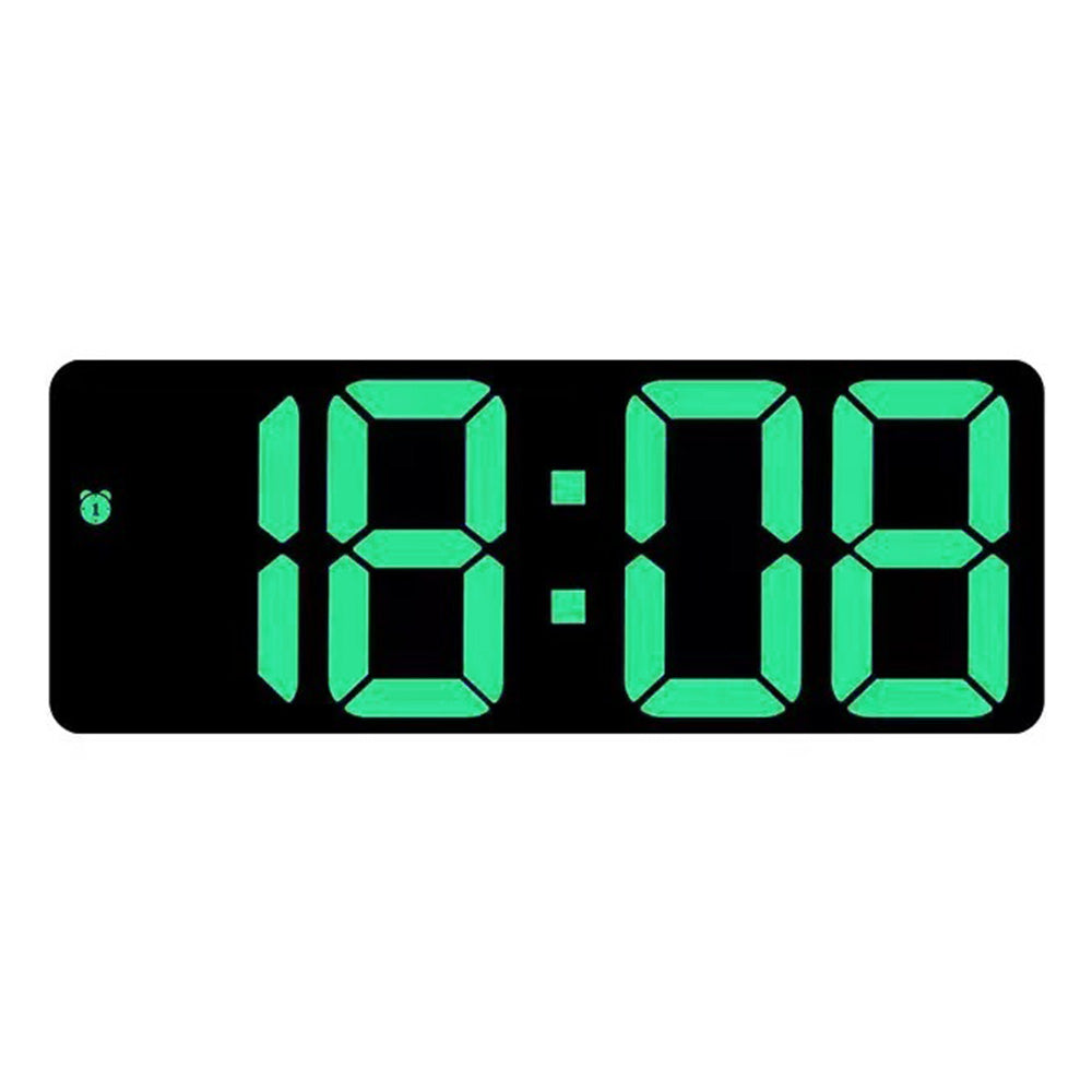 Digital Desk Alarm Clock with Temperature Date - Green