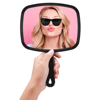 2Pcs Handheld Cosmetic Mirror with Handle Multi-Purpose Mirror Portable Vanity Mirror