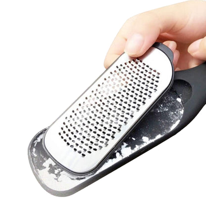 2 Sides Safe Metal Foot File Pedicure Callus Remover Foot Care Metal Surface Tool -Black