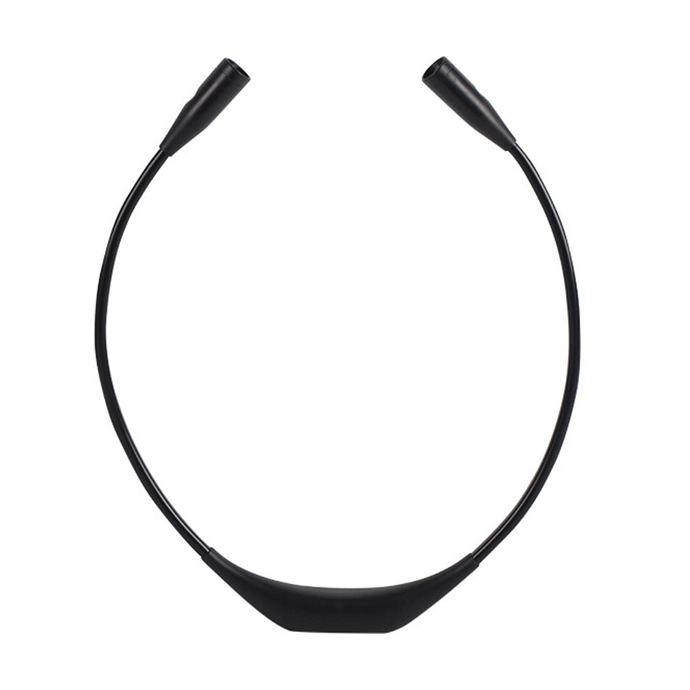 Dimmable LED Neck Reading Light Dual Head Flexible Book Light Black