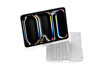 360-degree Rotatable Keyboard Case for iPad 11th Air 11 inch Air 13 inch with TouchPad -Silver A11
