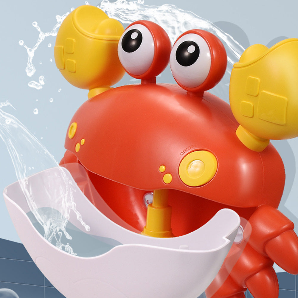 Crab Bubble Machine Bath Toy ¨C With Music for Kids and Toddlers Bath Time Fun Red