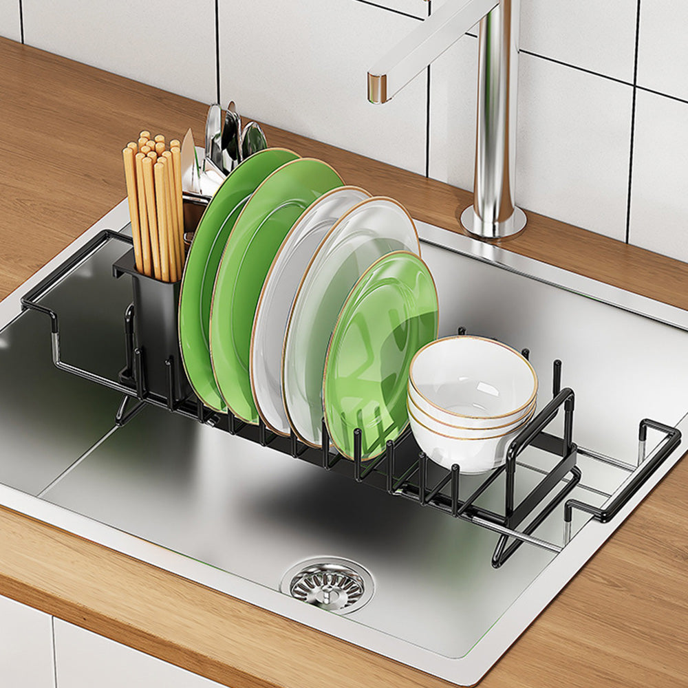 Expandable Sink Dish Drying Rack Over Sink Dish Drainer for Kitchen Counter