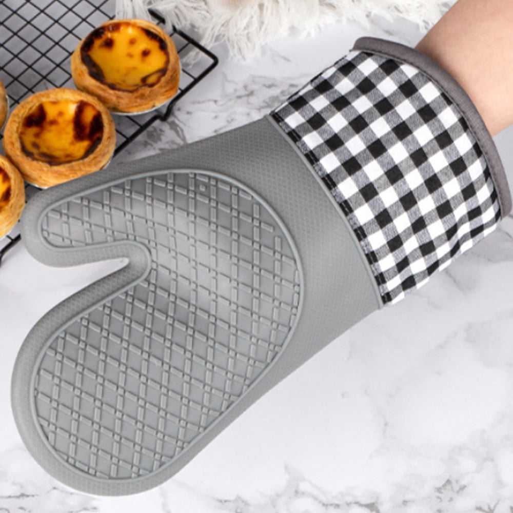 4Pcs Silicone Oven Mitts and Pot Holders for Cooking