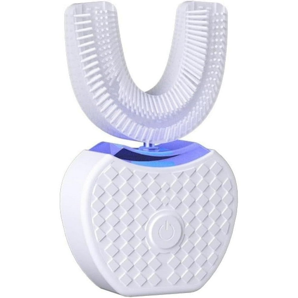 U-Shaped Electric Toothbrush 360-degree Sonic Cleaning Tooth Brush for Adults-white