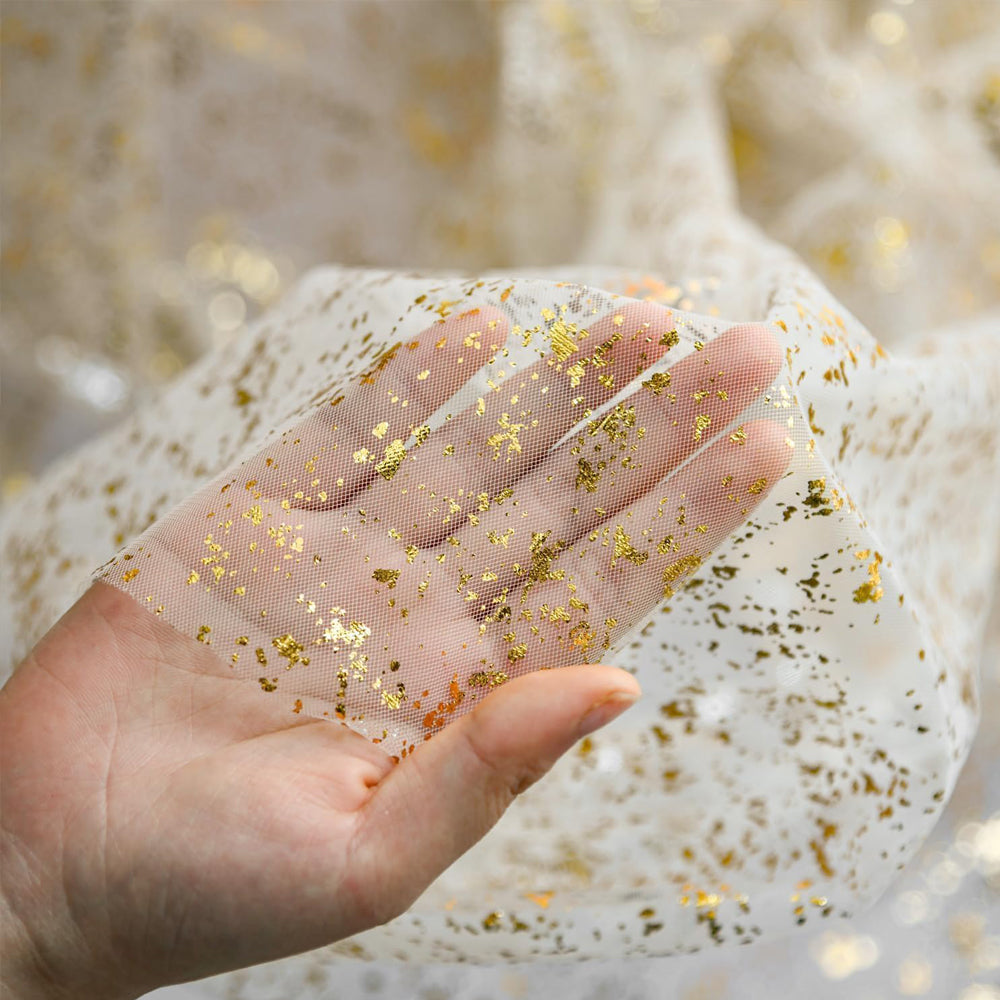 300x72 Gold Glitter Tulle Table Runner Wedding Decor