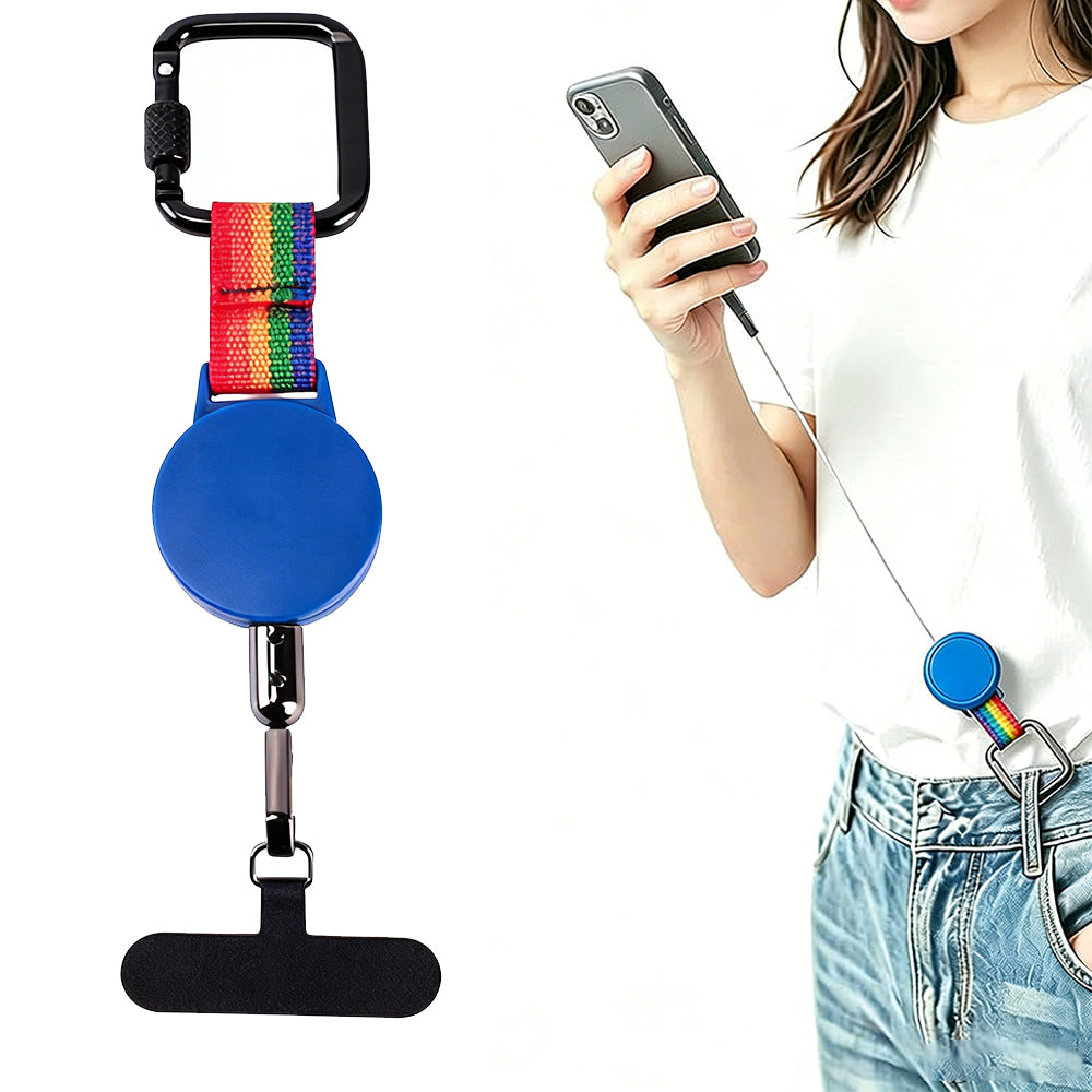 2Pcs Retractable Phone Tether with Carabiner