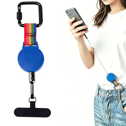 2Pcs Retractable Phone Tether with Carabiner