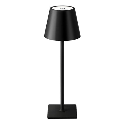Cordless 3 Color Dimmable Table Lamp Rechargeable Modern LED Desk Lamp Black