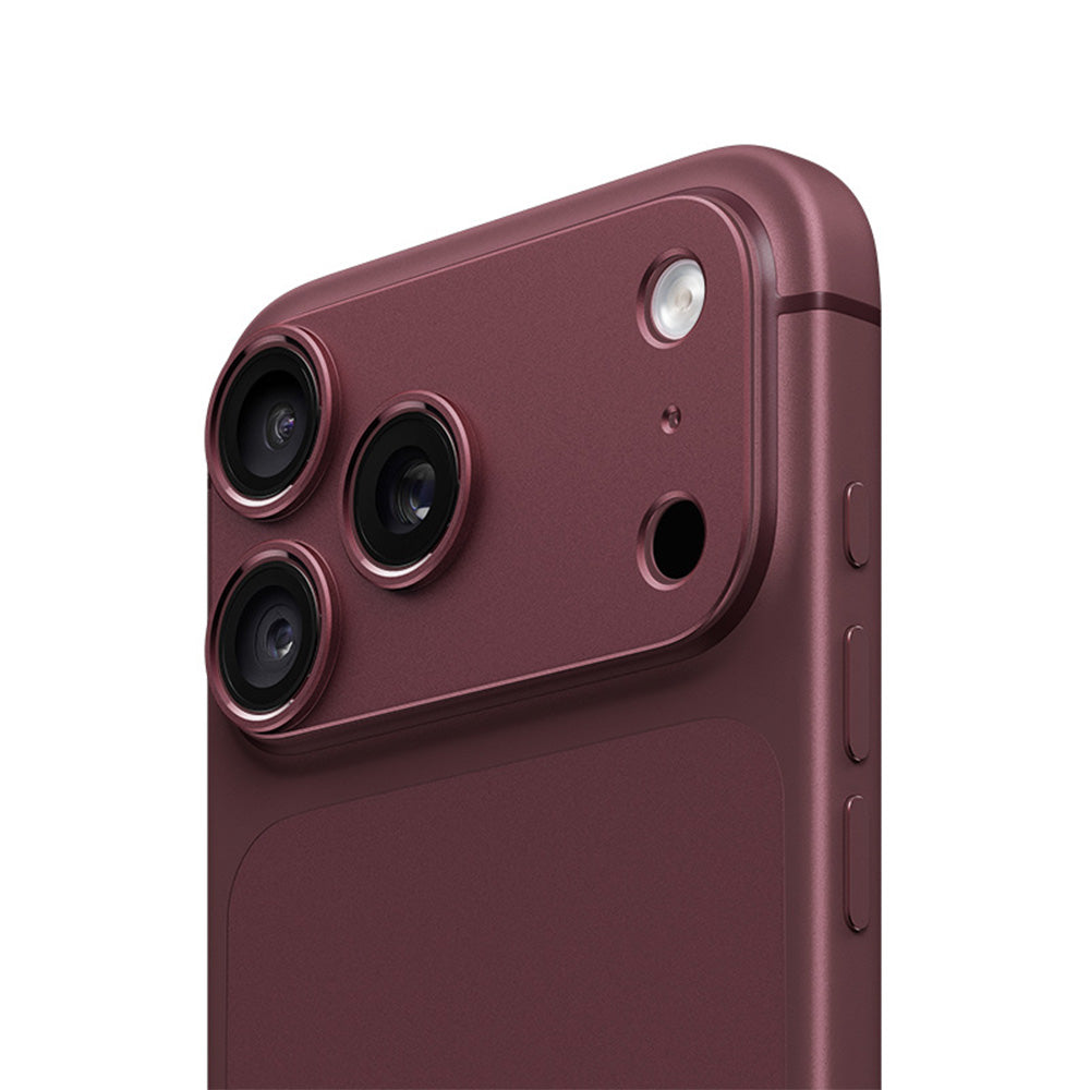 Aluminum Hollow Camera Lens Protector for iPhone 18 Pro Max - Wine Red