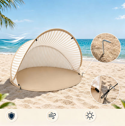Pop Up Beach Sun Shade Tent for 1 to 2 People - White