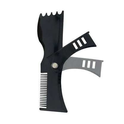 Rotatable Beard Shaping Template Comb Trimming Shaper Beard Styling Tool Black