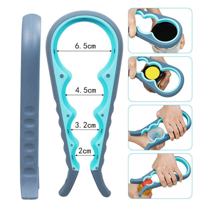 3PCS Jar and Bottle Opener Set with Non-Slip Grip Pad for Weak Hands Blue