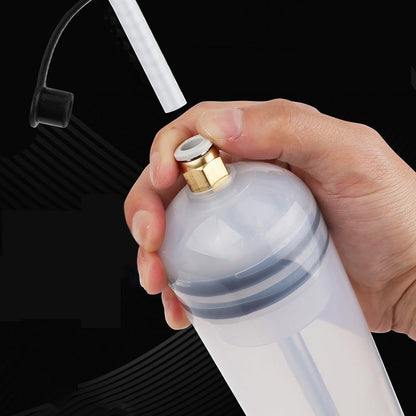 500CC Waste Oil Fluid Extractor Pump Manual Suction Vacuum Fuel Transfer Tool for Car Orange