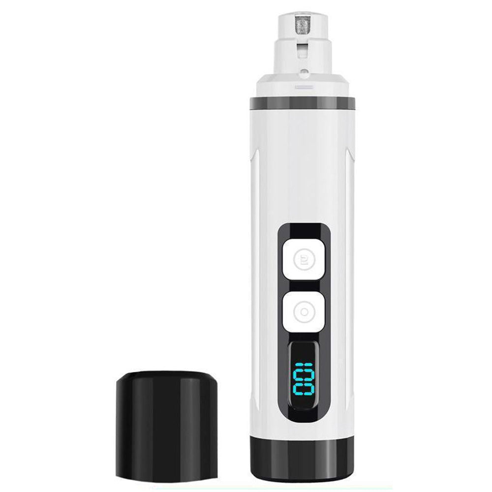 Pet Nail Grinder with LED Light Rechargeable Dog Cat Nail Trimmer Black