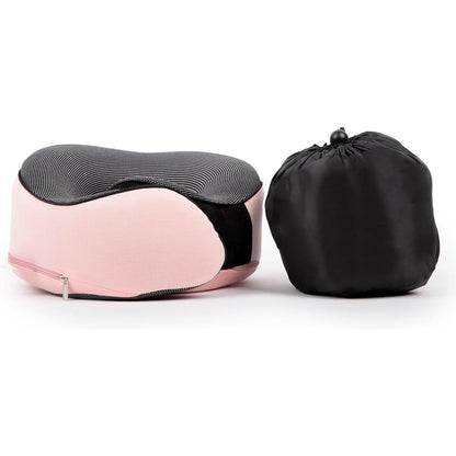 Travel Neck Pillow Memory Foam Airplane Pillow Pink