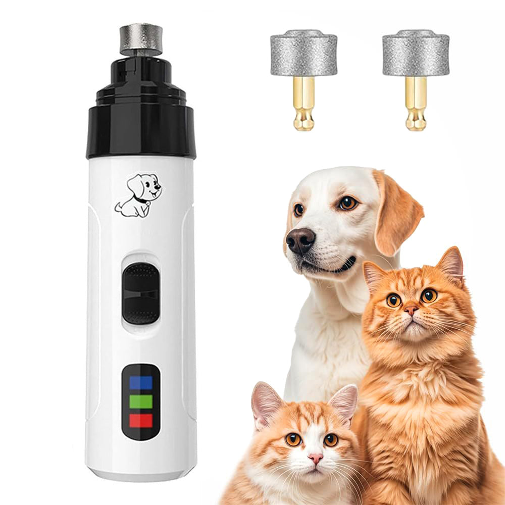 Electric Pet Nail Grinder 2-Speed Toenail Grooming Grinder for Large Medium Dogs Cats