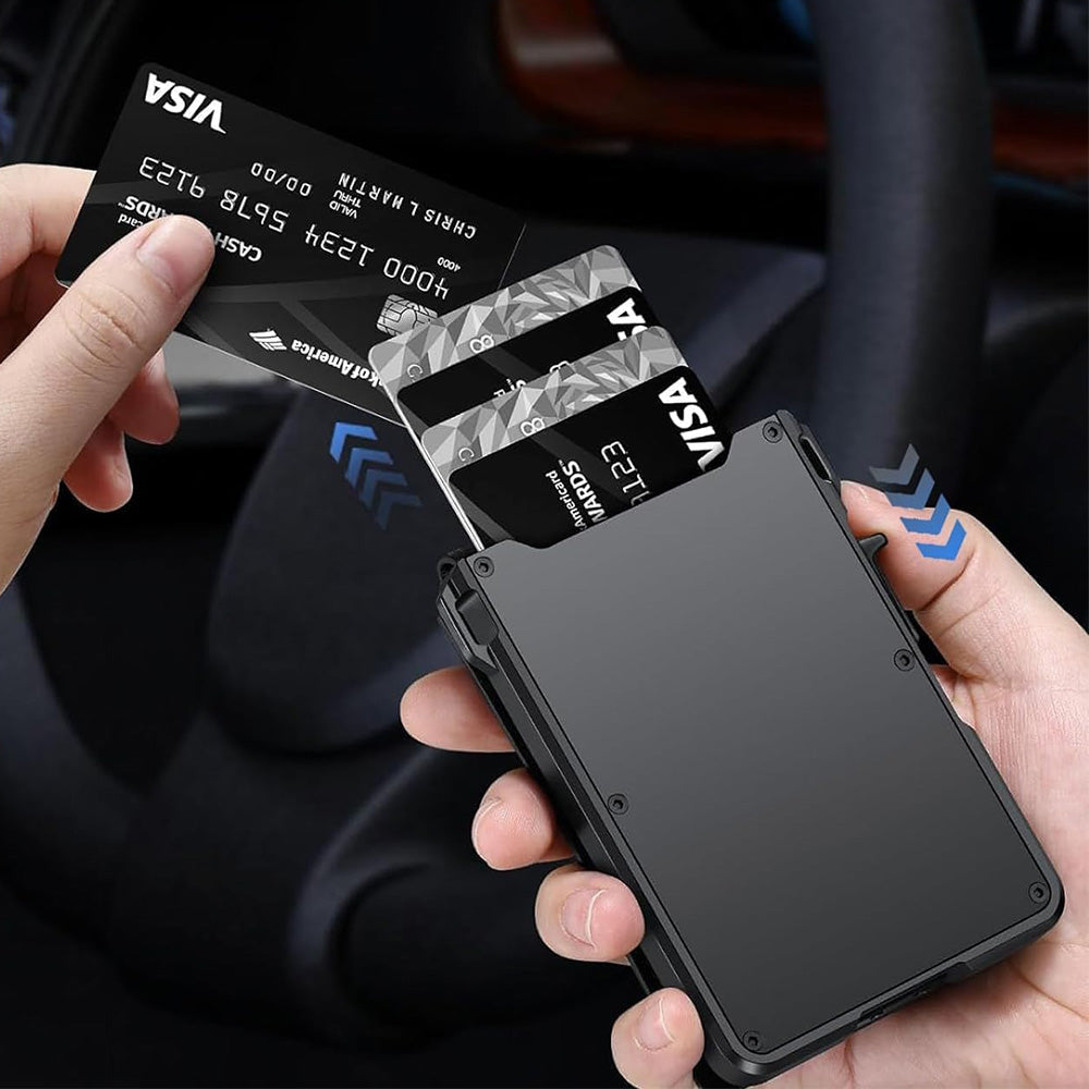 Slim RFID Blocking Money Clip Wallet ID Credit Card Holder PU Leather Purse