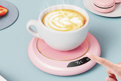 USB Electric Coffee Mug Warmer with 3 Temp Settings Pink