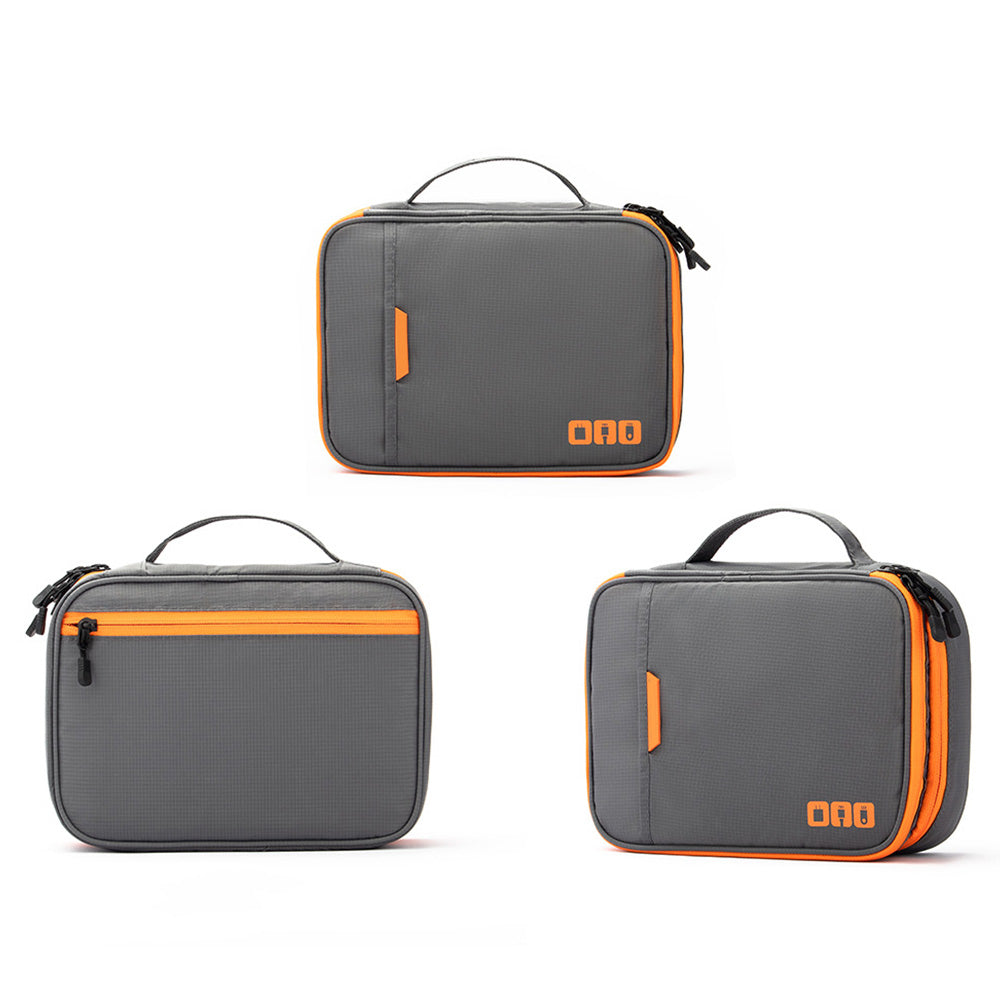 Electronic Organizer Travel Case Cable Organizer Bag For Travel Essentials-Grey