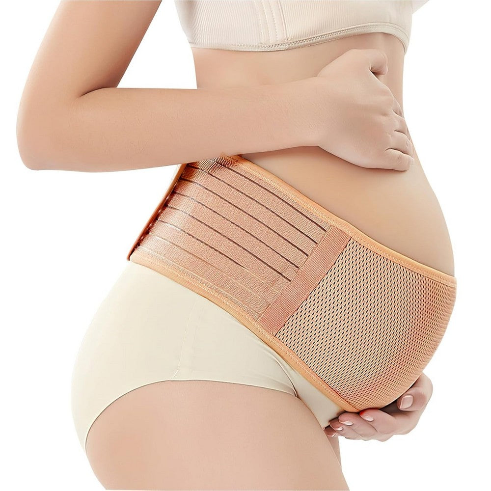 Maternity Belt Pregnancy Belly Band for Back Pain Relief Abdominal Support-Khaki