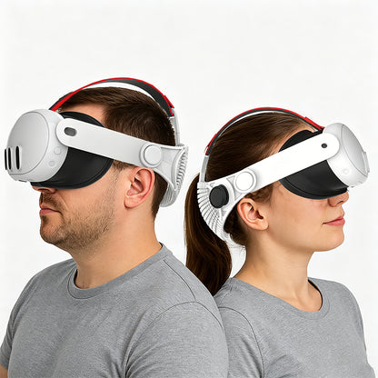 Adjustable Soft Head Strap Compatible with Quest 3 and 3S-White