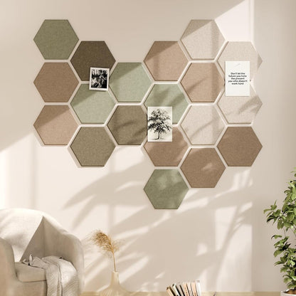 88Pcs Set Hexagon Felt Bulletin Board Wall Panels