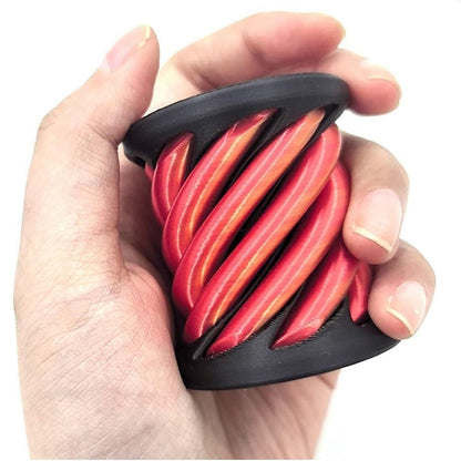 Spiral Cylindrical Passthrough Sculpture 3D Printed Fidget Toy