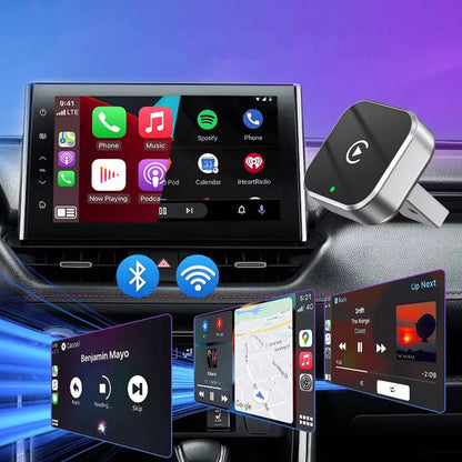 2-in-1 Wireless CarPlay & Android Auto Adapter Plug-and-Play for Cars
