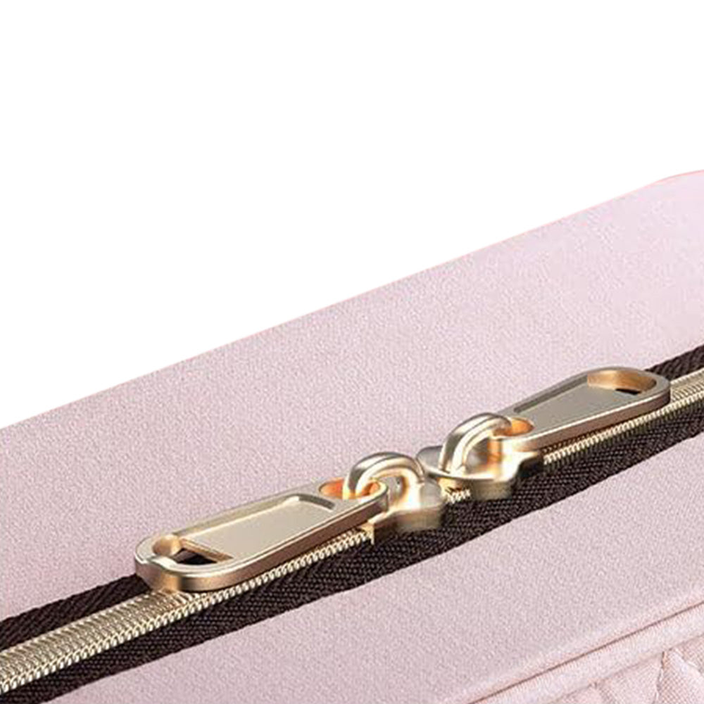Travel Toiletry Bag with Wet Dry Separation Pocket Multi-Compartment Hanging Makeup Organizer Pink