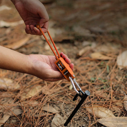 5M Adjustable Fast Release Pulley Camping Rope Camping Tent Guy Line for Canopy Orange