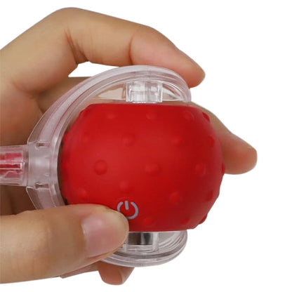 Motion Activate Interactive Cat Toy Rechargeable Smart Rolling Ball with Rope Red