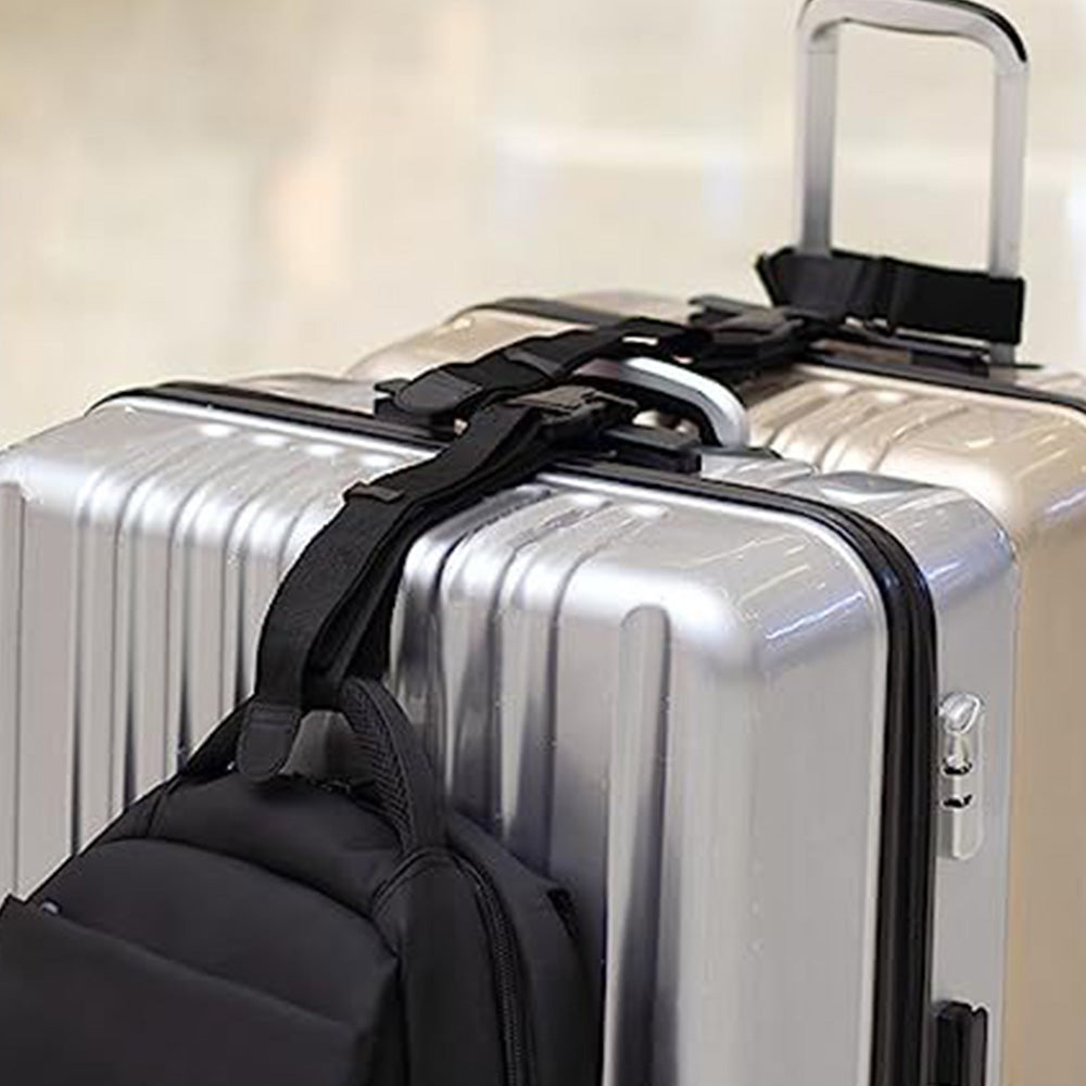 2Pcs Set Luggage Connector Straps for Suitcase Adjustable Attachment Accessories for 3 Suitcases