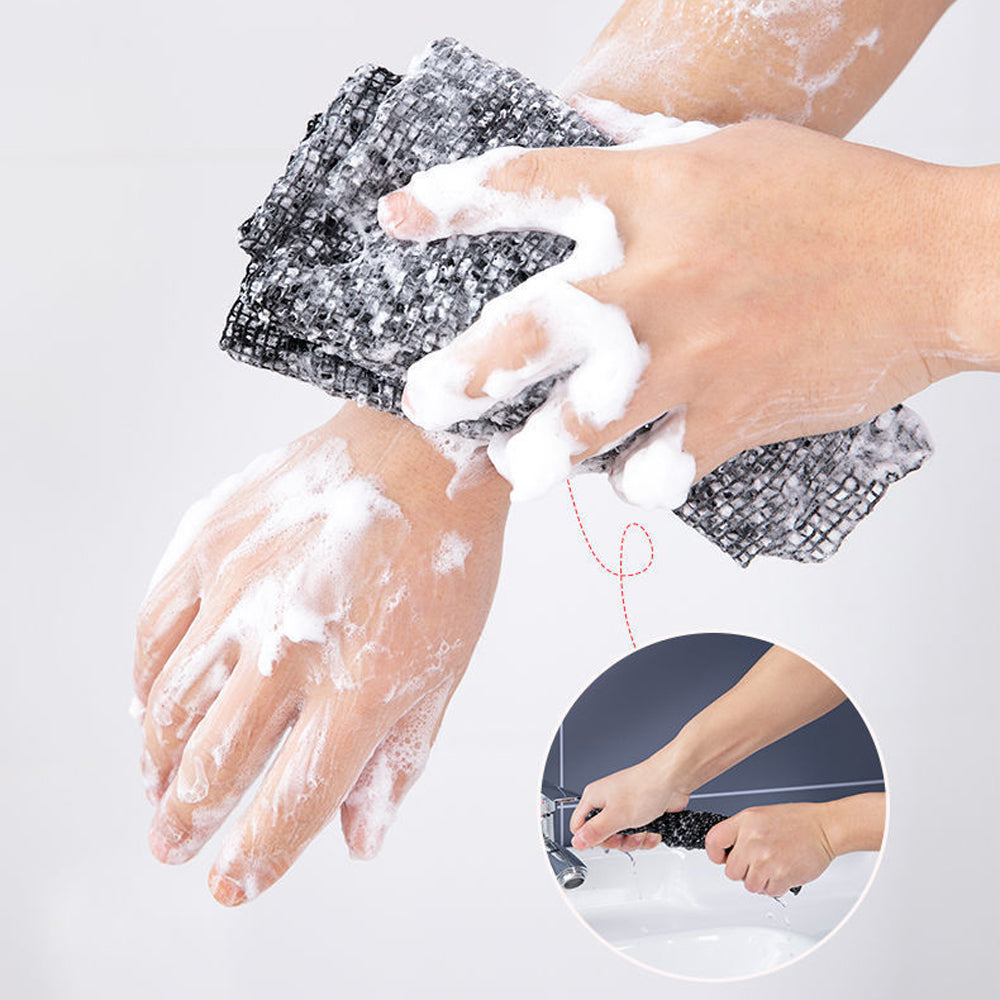 Set of 2Pcs Exfoliating Long Washcloth Back Scrubber Shower Bath Towel