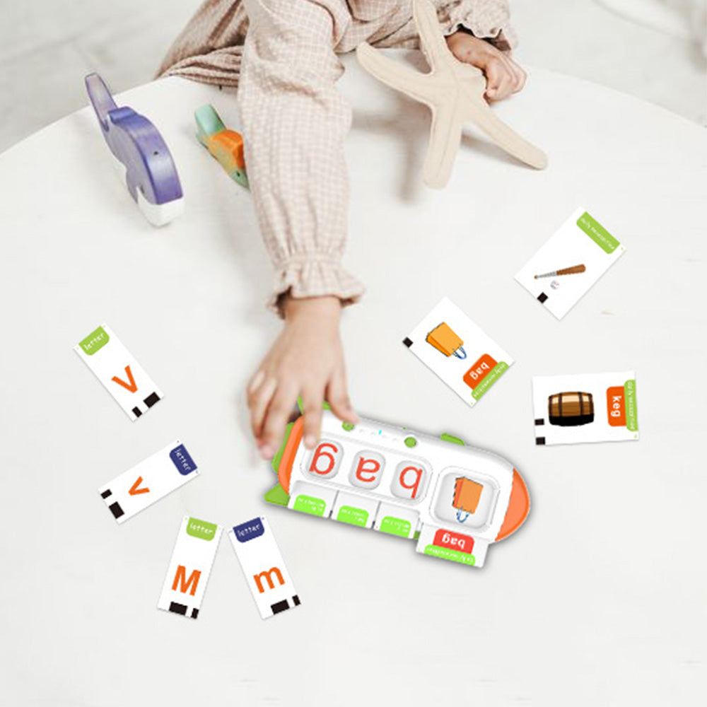 162PCS Phonics Learning Toy Set Flash Cards Speak and Spell Game Montessori Toy