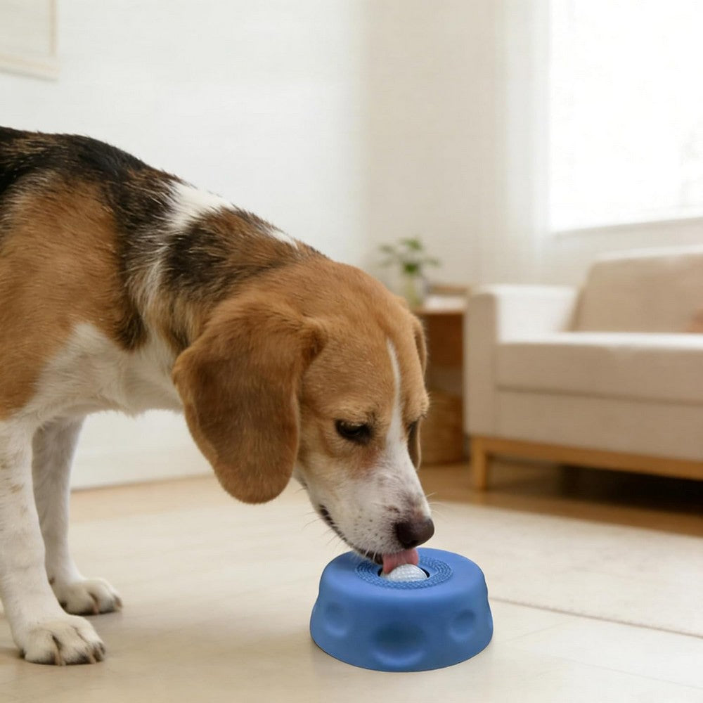 Dog Licking Bowl Slow Feeder Bowls for Yogurt Liquid Treat Interactive Dog Toys-Blue
