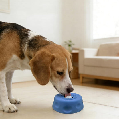 Dog Licking Bowl Slow Feeder Bowls for Yogurt Liquid Treat Interactive Dog Toys-Blue