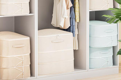 2Pcs Comforter Storage Bag 3-Layer Blanket Storage Bags Compression Organizer